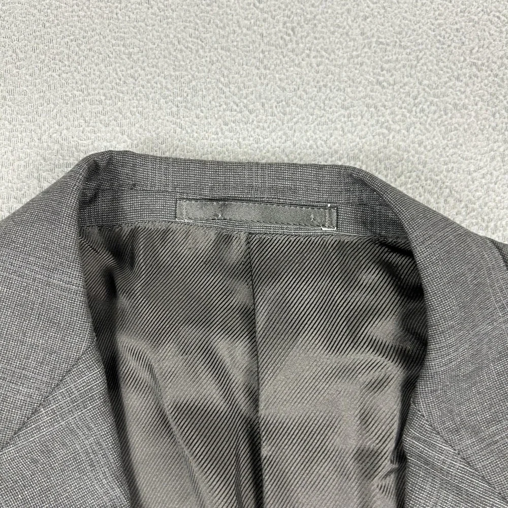Ermenegildo Zegna Blazer Mens 42R Gray 100% Wool‎ 15 Milmil 15 Plaid 3 Button